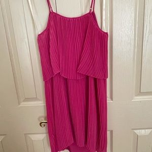 BCBG Wild Rose, Pleated Mini Dress